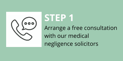 Step 1 of medical negligence claims process
